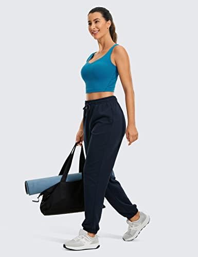 CRZ Јога Butterluxe Womens V вратот Longline Sports Sports Bra - Подготвен тренинг резервоар за земјоделски култури со вграден