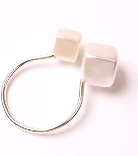 N/a 12 парчиња u обликуваат квадратни салфетки токи метални позлатени квадратни бисерни салфетки прстени за венчавки од салфетка