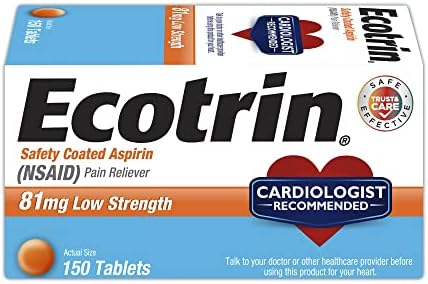 Екотирин 81 мг таблети со аспирин со мала јачина, 150 брои