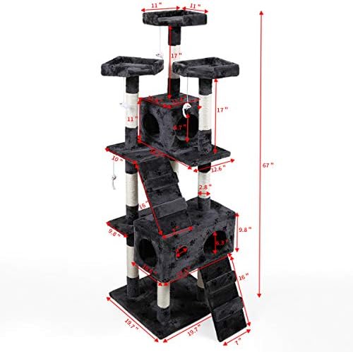 Мулти-нивоа кула кула кула со тунел со игра и интерактивна играчка со висина, сива со печатење шепа