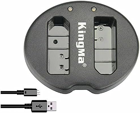 Индикатор за полнач за дигитални батерии со двојна канал USB полнач за дигитална камера Nikon D5200 D3200 D3100 D5100 D5300