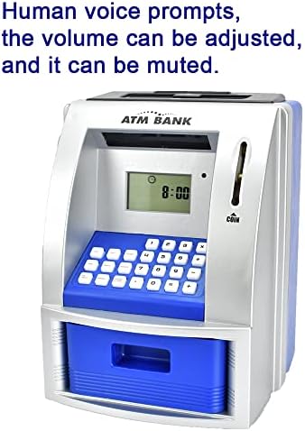 Играчка за заштеда на банкомат банка за заштеда на банкомат за деца - работи како вистински еден депозит, повлекување, дебитна картичка,