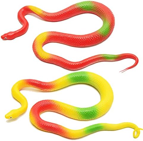 Сансент гумени змии Реални, поголеми и подебели лажни змија играчки змија што изгледа вистинска, гумени змии за да ги задржат