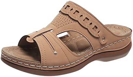 Womenените сандали чевли удобни флип -апостолки за жени со лак поддршка летни црни клинови за жени сандали