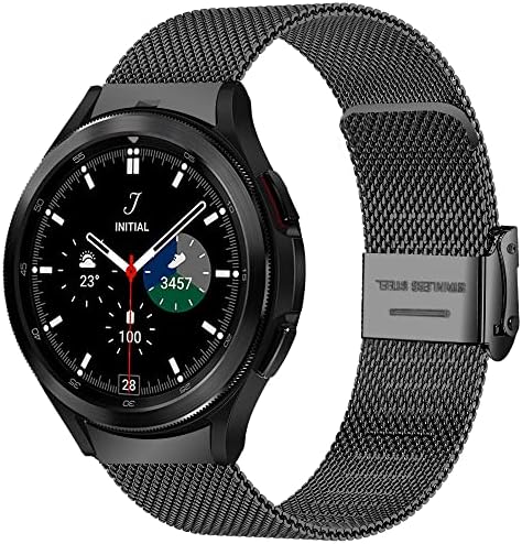 Компатибилен Со Samsung Galaxy Watch 4 Класичен 42mm 46mm 40mm 44mm Бендови, Без Празнини Од Нерѓосувачки Челик Мрежен Ремен Компатибилен