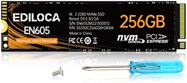 Ediloca 256GB NVME SSD 3D NAND1.3 PCIE GEN3X4 M.2 2280 Внатрешен погон на цврста состојба компатибилен со лаптоп и работна површина