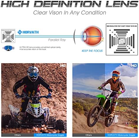 Очила за моторцикли Sh Horvath, HD Motocross otg нечистотија велосипед ATV Goggle за унисекс