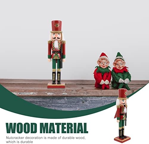 Амосфун дрвена оревчеста фигура дрвена оревчеста Божиќна декора за декор за декор за декор