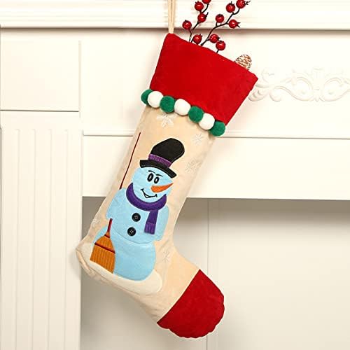 Giligege големи чорапи бонбони чорапи Божиќни украси Дома одмор Божиќни забави украси Кристал дома украси