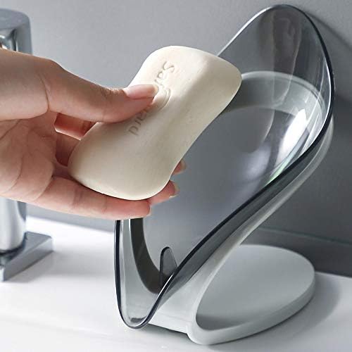 Аохро лисја сапун кутија креативна сапун решетка за одводнување на тоалетот без дренажа сапун сапун кутија транспарентенgray