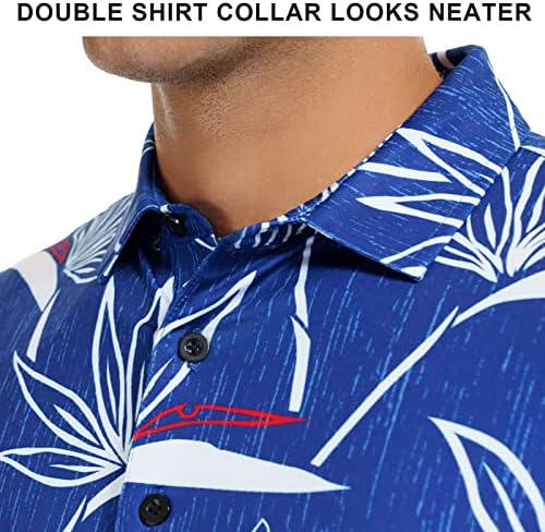 Деолакс машки поло маици влага Брз сув кратки ракави голф кошули за мажи