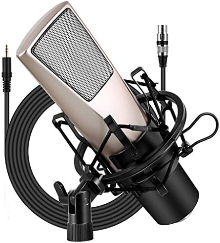 TWDYC Mobile телефон Гласовна конференција Видео микрофон за снимање на микрофон К песна кондензатор микрофон со шок монтажа