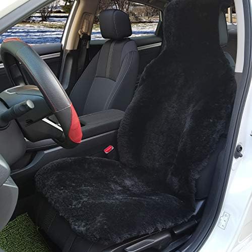 Champlus Sheepskin Seat Cover Extra густа плоча од австралиски јагниња со перничиња, удобна мека природна чиста волна, универзална одговара