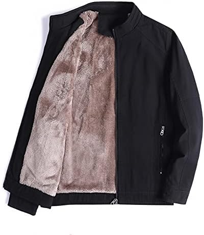 Зимферска зимска зимска јакна Зимпер, стенд-ап јака јака врвови од руно густ џемпер кардиган со долги ракави палто, обична надворешна