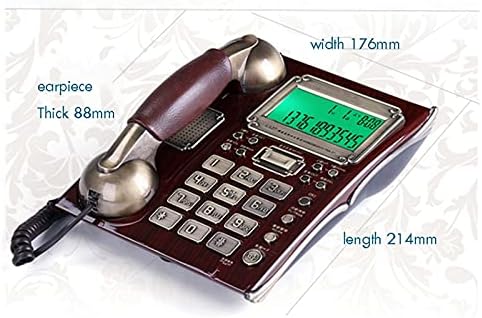 MJWDP CORDED телефон со лична карта на повик, функција за будилник, доверливо бирање Европски антички гроздобер фиксни телефонски телефон