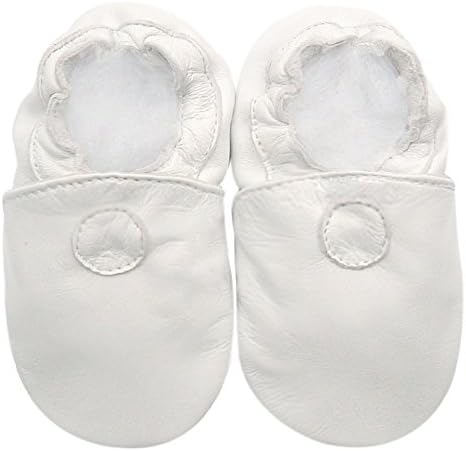 Jinинвуд мека единствена кожа чевли за бебиња момче девојче новороденче деца дете дете дете од прва прошетка подарок класик бело