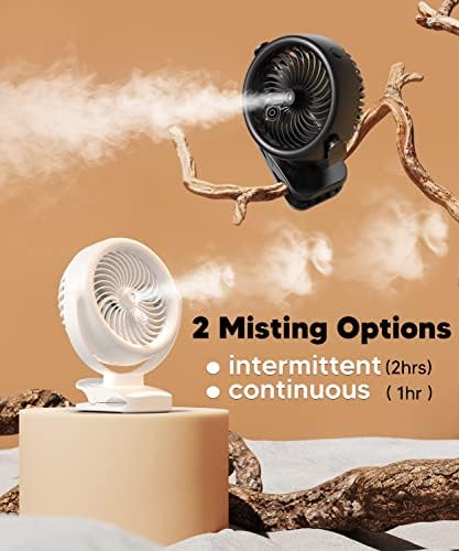 Tyzu клип на вентилаторот за магла за вентилаторот, 7 инчен вентилатор, вентилатор управуван од батерија од 4000 mAh, вентилатор на отворено