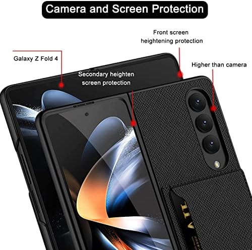 Ninki Компатибилен Samsung Galaxy Z Пати 4 Телефон Случај Со Држач За Кредитна Картичка Kickstand, Шок-Заштитни Чување Паричник Картичка