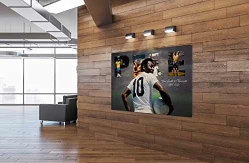Духовни обложувалници Пеле фудбалски постер, слика на постер за цитат на Пеле Пеле, фудбалски постер Пеле Канвас уметност, Фудбал
