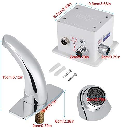 Автоматски сензор за мијалник за мијалник без допир, со контролна кутија, без раце во вода од бања, за домашно хотелско канцелариско