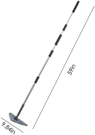Moresec Wallид чистач со долга рачка, четка за чистење на подот од 180 °, влажна и сув микрофибер -липа, со 2 замена за чистење
