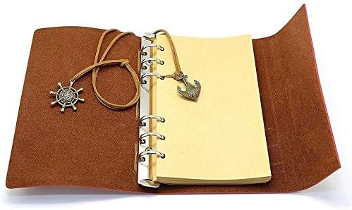Гроздобер тетратка за полнење со кожа за дневник, врежан дневник за патувања со празно страници, држач за картички и ретро приврзоци-Легенда