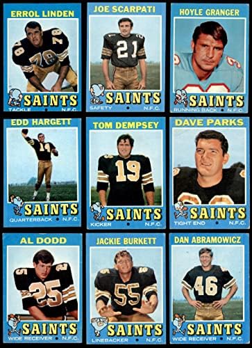 1971 Topps New Orleans Saints Team го постави Newу Орлеанс светци VG+ светци