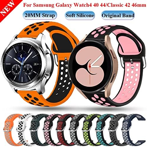 EGSDSE Паметен Часовник Силиконски Ремен За Samsung Galaxy Watch4 40 44mm Класичен 42 46mm Нараквица 20mm Нараквица