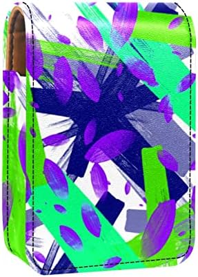Орјукан Кармин Случај Со Огледало Симпатична Пренослива Торба За Шминка Козметичка Торбичка, Виолетова Зелена Графити Уметност Апстракт