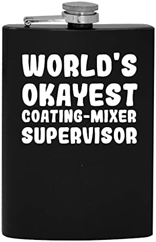 Светски Океј Слој - Миксер Супервизор-8оз Колба За Пиење Алкохол За Пиење Колкови