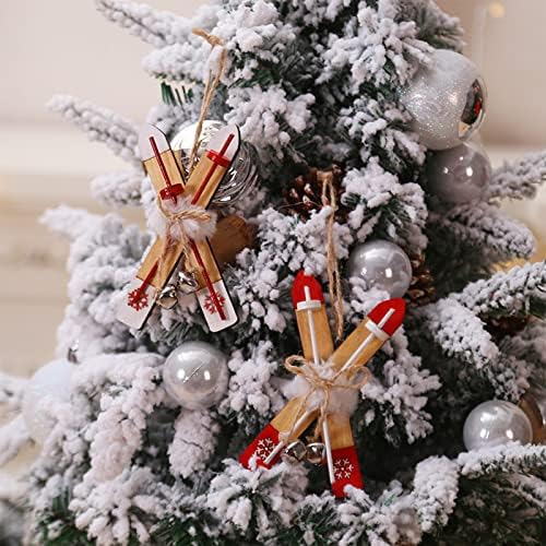 Стакло бонбони трска Среќен Божиќен знак Дрвени виси Божиќни празнични знаци, приврзок новогодишно дрво, виси украс за венци домашни украси за