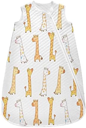 vvfelixl унисекс симпатична жирафа торба за спиење за бебиња, ќебе за носење бебе, вреќа за спиење на дете, костум за спиење за новороденчиња