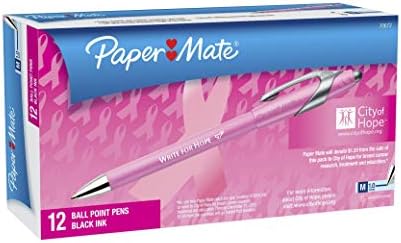 Paper Mate 70672 FlexGrip Elite повлекувајќи пенкала, средна точка, розова буре, 12 брои