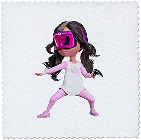 3дроза Виртуелна Девојка користејќи интерактивни очила-Ватенка Квадрати