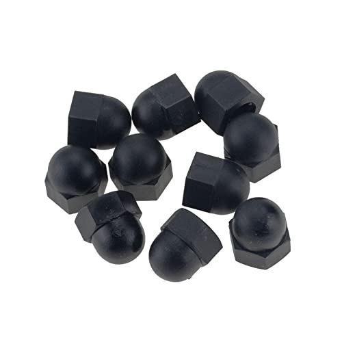 Mahza Thread Insert 2 парчиња црна најлонска завртка орев за заштита од купола капаци на опфаќа изложени хексагон пластични декоративни