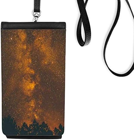 Портокалово темно небо магла уметност деко подарок моден телефон паричник чанта виси мобилна торбичка црн џеб