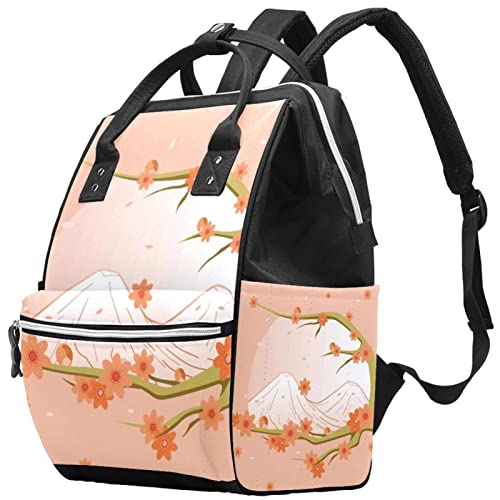 Торби за Торби за Пелени од цвет од праска Ранец За Мумии Торба За Пелени Со Голем Капацитет За Нега На Бебиња