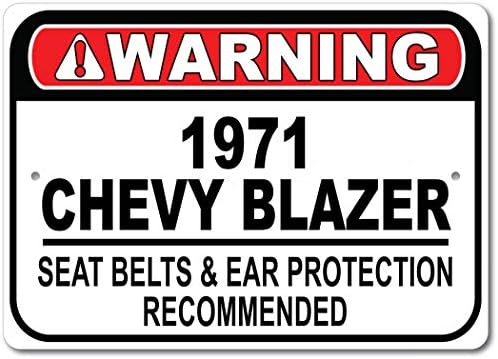 1971 71 Безбедносен Појас На Чеви Блејзер Препорача Брз Автомобилски Знак, Знак За Метална Гаража, Ѕиден Декор, Знак ЗА Гм Автомобил -
