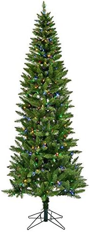 Vickerman 5,5 'Creswell Pine вештачко божиќно дрво со молив, повеќебојно Dura -Lit® LED мини светла - Faux новогодишна елка - Сезонски затворен