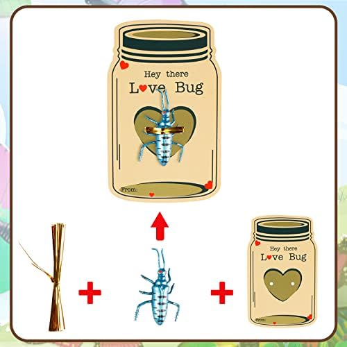 30 пакувања Loveубовни грешки во Денот на вinesубените картички за подароци за детски училници за размена на картички за часови