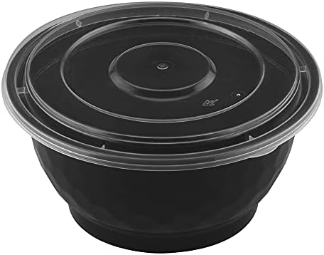 Чаши За Носење Храна Тија - Црни Пластични Контејнери За Складирање - Еднократно Микробранова Машина За Миење Садови Безбедни Чинии