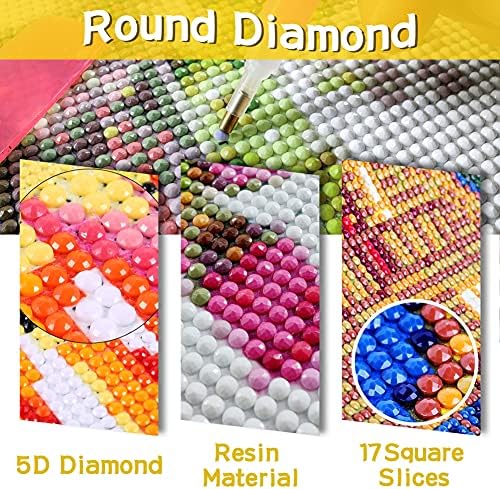 Skryuie 5D Diamond Chits Chits For for Full Round Drill, DIY боја со дијаманти уметност Пеперутка кристал везови вкрстена бод
