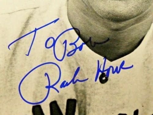 Ралф Хук потпиша гроздобер бејзбол 8x10 фотографија со JSA COA - Автограмирани фотографии од MLB
