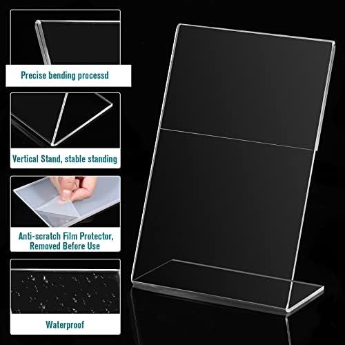Јулејо 36 пакет акрилни фото рамки 4 x 6 инчи јасни рамки за слики пластични колаж рамки Флаер дисплеј вертикален наклонет