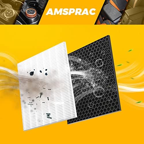 Замена на филтерот за воздух AMSPRAC CABIN, патнички странични нараквици за ракавици Активиран јаглерод ХЕПА филтер за воздух