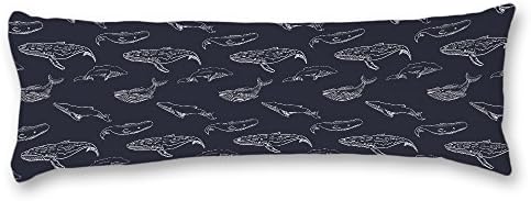 Ailovyo свилени меки сатенски китови Перници за тело, перница, 20 x 54