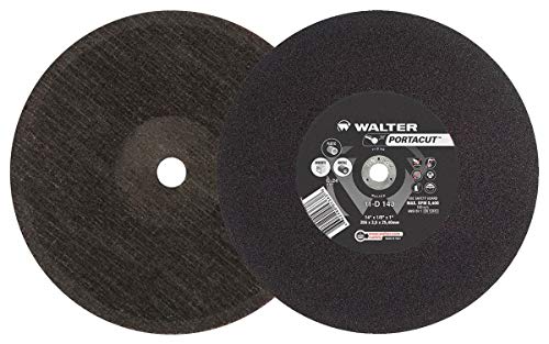 Волтер Портакут со голема брзина тркало, тип 1, тркалезна дупка, силиконски карбид, дијаметар од 14 , дебели 1/8, 1 арбор, грит Ц-24