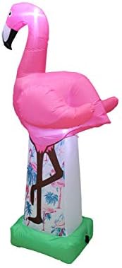 BZB стока Две летни и патриотски украси за украси, вклучува 6 нозе високи надуени розови фламинго, и 6 нозе високи 4 -ти јули на