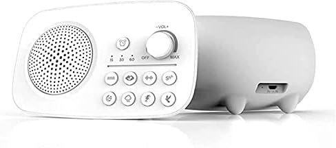 SMSOM преносна машина за бела бучава за возрасни за спиење бебе, машина со висока верност бела бучава, 8 уникатни звуци, идеални за патување,
