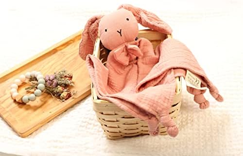 Избор на Греми Бебе лак за лак за зајак и безбедносен утешител, новороденче неопходно за девојче или момче. Органски памук муслин